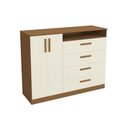 Ver imagem 1 de Cômoda Casal CMD001 2 Portas 4 Gav Canela/Off White - Kappesberg
