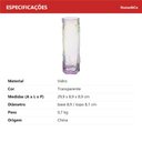 Ver imagem 7 de Vaso Decorativo de Vidro Transparente 30x10x10cm Enfeite Sala Mesa Estante