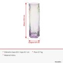 Ver mais imagens de Vaso Decorativo de Vidro Transparente 30x10x10cm Enfeite Sala Mesa Estante