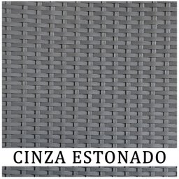 Cadeira Havaí em Fibra Sintética Trama Dupla Artesanal para Área de Churrasco - Cinza Estonado - 4 Cadeira Havaí em Fibra Sintética Trama Dupla Artesanal para Área de Churrasco - Cinza Estonado - 4