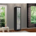 Ver imagem 1 de Sapateira / Multiuso MARR 1 Porta Com Espelho Prateleiras Internas Cor Preto JA