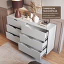 Ver mais imagens de Cômoda para Quarto 6 Gavetas MDF Alice Yescasa Louro Freijó
