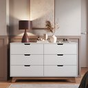 Ver imagem 1 de Cômoda para Quarto 6 Gavetas MDF Alice Yescasa Louro Freijó