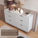 Ver imagem 7 de Cômoda para Quarto 6 Gavetas MDF Alice Yescasa Louro Freijó