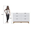 Ver imagem 5 de Cômoda para Quarto 6 Gavetas MDF Alice Yescasa Louro Freijó