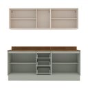 Ver imagem 3 de Cozinha Completa Áurea 9 Portas 3 Gavetas Verde Oliva/creme - Politorno
