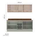 Ver imagem 4 de Cozinha Completa Áurea 9 Portas 3 Gavetas Verde Oliva/creme - Politorno