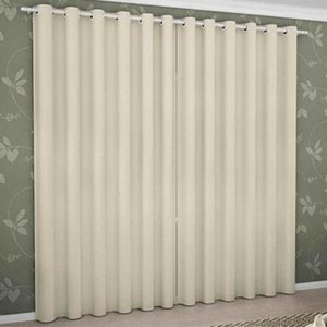 Cortina Tecido Liso Blackout Bege Izaltex 2,60x2,30m