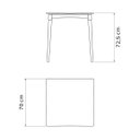 Ver imagem 2 de Mesa Tramontina Diana 70x70 cm em Polipropileno Marrom com Pernas de Madeira Eucalipto