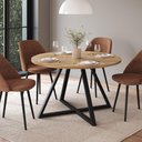 Ver imagem 6 de Mesa de Jantar Redonda 110 Cm 25933 Nogal Sevilha Preto Artesano