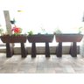 Vaso Planta 100x30 Jardineira Floreira Suporte Polietileno BGPLASTICOS V5100S BRANCO 006 - 3