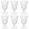 Conjunto Jogo 6 Taças de Vidro para Água Suco 240ml Desenhadas Cristal Palm Lyor - 1