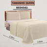 Colcha Ultrassonica Basics 2,40 X 2,60 Queen Marfim Areia - 2