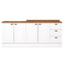 Ver imagem 1 de Balcao Tampo 120cm Balcao Cooktop 80cm Americana Branco Nature Henn