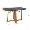 Ver imagem 2 de Mesa de Jantar Kappesberg em Madeira Maciça com Tampo de Vidro Preto Fosco 170cm