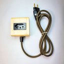 Ver imagem 2 de Extensão Madeira Régua Elétrica 1 Tomada Preta