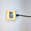 Ver imagem 3 de Extensão Madeira Régua Elétrica 1 Tomada Preta