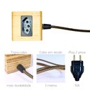 Ver imagem 4 de Extensão Madeira Régua Elétrica 1 Tomada Preta