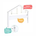 Ver imagem 4 de Livreiro Infantil com Moldura de Casinha 2,0m Prateleiras Suspensas Cor:Branco