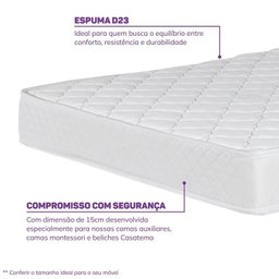Colchão de Solteiro Nuvem D23 188 x 88 x 15cm Casatema - 3