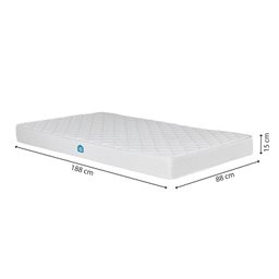 Colchão de Solteiro Nuvem D23 188 x 88 x 15cm Casatema - 2