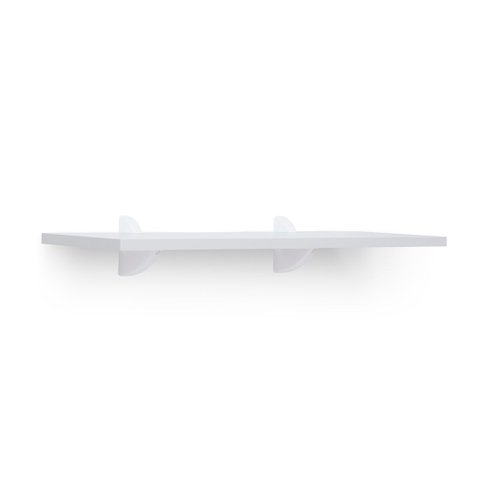 Kit Prateleira Branca (Selo Fsc) 60 x 20 cm com Suportes Tucano Brancos e Kit para Fixação Bemfixa
