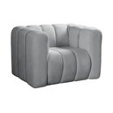 Ver imagem 3 de Poltrona Mona Decorativa Moderna Sala de Estar Recepção Bouclê Cinza