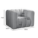 Ver imagem 5 de Poltrona Mona Decorativa Moderna Sala de Estar Recepção Bouclê Cinza