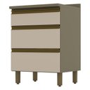 Ver imagem 1 de Balcão de Cozinha Évelin 3 Gavetas 60 Cm Duna Cristal – Henn