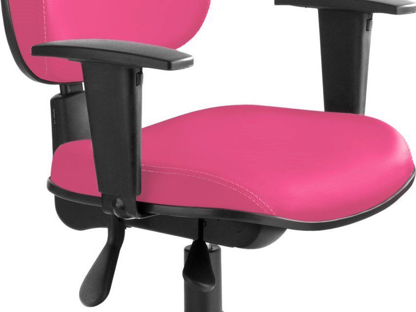 Cadeira de Escritório Executiva Premium Nr17 Rosa Pink Ergonômica com Inclinação - 2