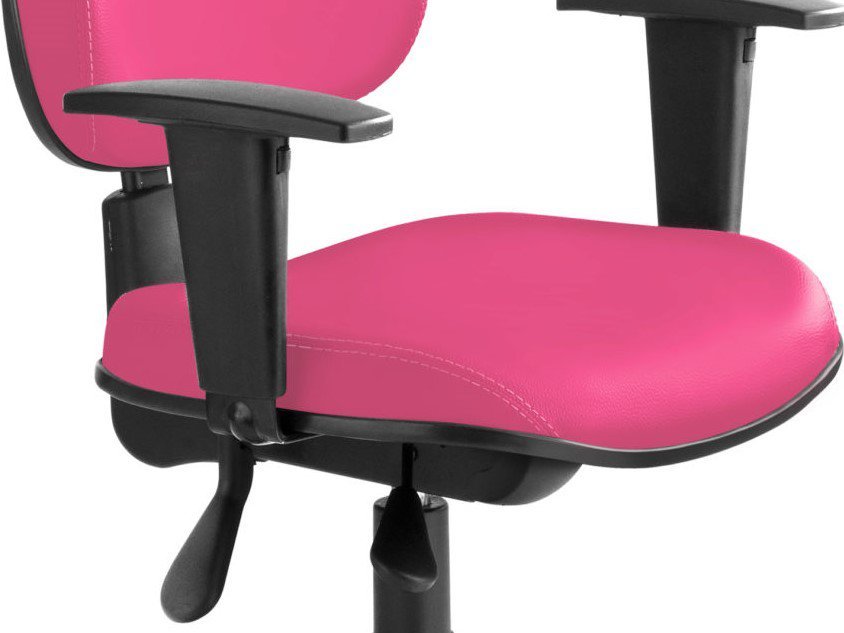 Cadeira de Escritório Executiva Premium Nr17 Rosa Pink Ergonômica com Inclinação - 1
