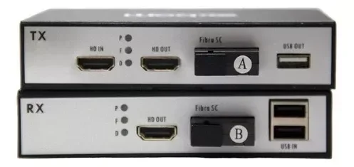 Ver imagem 3 de Extensor Hdmi Via Fibra Óptica 20km 1080p Kvm Conversor Full