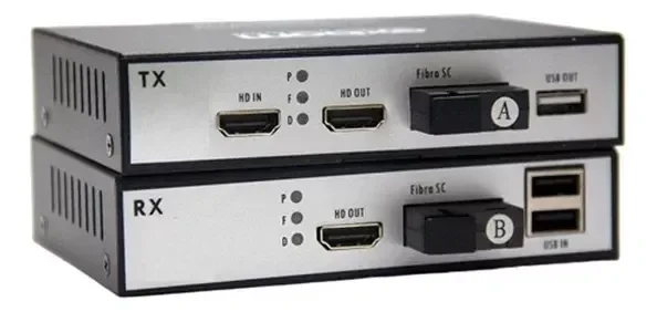 Ver imagem 6 de Extensor Hdmi Via Fibra Óptica 20km 1080p Kvm Conversor Full