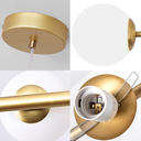 Ver imagem 7 de Lustre Pendente 4 Globos 90cm X 88cm Jabuticaba Dourada Luminária Teto Gimpo Kjdd-e-544-gold-milky-4