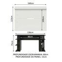 Ver imagem 3 de Mesa Para Computador Gamer E Painel Tv Preto/branco