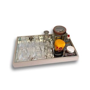 Bandeja Espelhada Decorativa 30x50cm Luxo Sala Aparador Bar