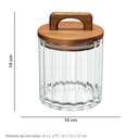 Ver imagem 2 de Pote Hermético de Borossilicato 550ml Transparente 14x10x10cm Mantimentos Tampa