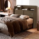 Ver imagem 7 de Cabeceira Casal 2 Portas 145 Cm Mdf Jessica Castanho Off Decmade