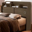 Ver imagem 2 de Cabeceira Casal 2 Portas 145 Cm Mdf Jessica Castanho Off Decmade