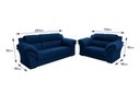 Ver imagem 3 de Conjunto Sofá Windsor Velut 3 e 2 Lugares 2,04m e 1,59m - King House
