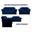 Ver imagem 5 de Conjunto Sofá Windsor Velut 3 e 2 Lugares 2,04m e 1,59m - King House