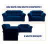 Conjunto Sofá Windsor Velut 3 e 2 Lugares 2,04m e 1,59m - King House - 5