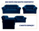 Ver imagem 5 de Conjunto Sofá Windsor Velut 3 e 2 Lugares 2,04m e 1,59m - King House