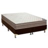 Cama Box King: Colchão Molas Superpocket Ensacadas Light Saúde + Base Crc Suede Marrom(186x198) - 1