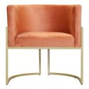 Ver imagem 5 de Kit 2 Poltronas Decorativas Base Metal para Sala Jantar Estar Recepção Clínica Consultório Terracota