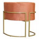 Ver imagem 3 de Kit 2 Poltronas Decorativas Base Metal para Sala Jantar Estar Recepção Clínica Consultório Terracota