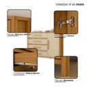 Ver imagem 5 de Cômoda Sapateira Paris 1 Porta 4 Gavetas Carvalho Americano Off White - Incorplac