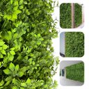 Ver imagem 7 de Kit 16 Placas de Folhagem Artificial Luxo para Jardim Vertical e Parede Moderna