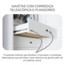 Ver imagem 6 de Guarda Roupa Casal New Messina e Gaveteiro Milão com Chave Neve - Novo Horizonte