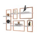 Ver imagem 1 de Conjunto 6 Prateleiras Industrial Branco/cobre - Pleno